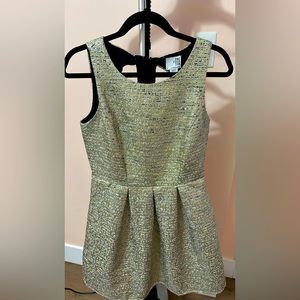 Vero Moda - Metallic Gold Party/Holiday Dress